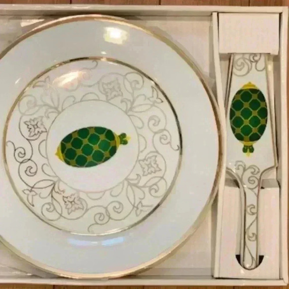 Porcelain Egg Cake Plate & Server  NWT - Picture 6 of 9
